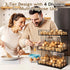 X-cosrack Countertop, 3 Countertop/Wall-Mounted Egg Holder Tier Egg Rack with Labels Dividers to Separate Eggs