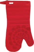 T-Fal Textiles Silicone Printed Medallion 100% Cotton Twill Oven Mitt, 12.75" x 7", Red