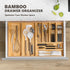 Kitchen Drawer Organizer Bins, Stackable Bamboo Drawer Organizer for Silverware, Deep Drawer Organizers for Storage