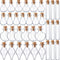 Patelai 50 Pcs Mini Glass Bottles Jars - Tiny Cork Stoppers for DIY Decor, Wishing Message Jars for Parties