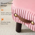 Small Ottoman Foot Rest with Handle, Velvet Footstool with Wooden Legs & Soft Padded Seat, Foot Stool for Living Room