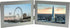 Twin 2 Picture Horizontal Double Folding Photo Frame - Brushed Aluminium Satin Silver - Takes 2 Photos of 6 x 4 inches