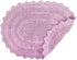 DII Crochet Collection Reversible Bath Mat, Small Oval, 17x24, Mauve