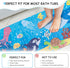 40 16 Inches, Baby Bath Mat Non Slip, Cartoon Kids Bath Mat for Tub x Non Slip Bathtub Mat with Suction Cups and Drain