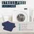 HC Collection King Pillow Cases Set of 2 - Microfiber, Extra Soft, Navy, Easy Care & Machine Washable