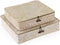Hipiwe Set of 2 Flat Woven Wicker Storage Bins with Lid Natural Seagrass