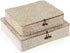 Hipiwe Set of 2 Flat Woven Wicker Storage Bins with Lid Natural Seagrass