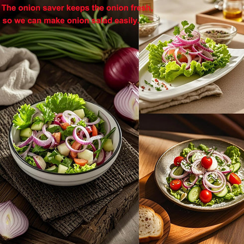Dokpod Reusable Onion & Tomato Storage Containers - Freshness Saver Keepers with Transparent lid Organizer for Fridge