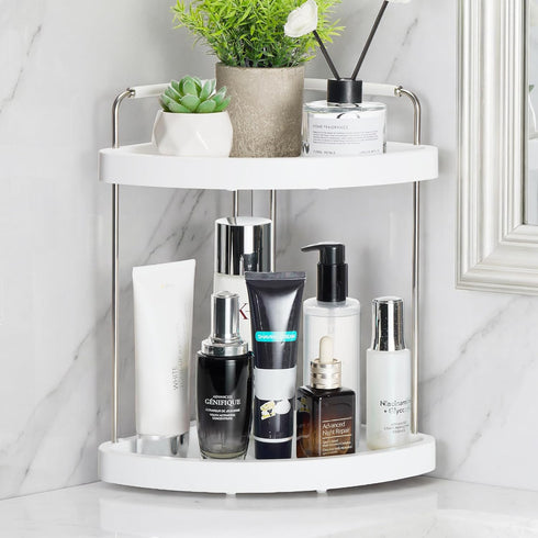 Vtopmart 2-Tier Bathroom Countertop Organizer, Vanity Dresser Counter Tray Shelf for Skincare,