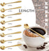 ESRISE 16 Pcs Stainless Steel Cute Tea Spoons, Gold Coffee Spoon for Tea Party Decorations