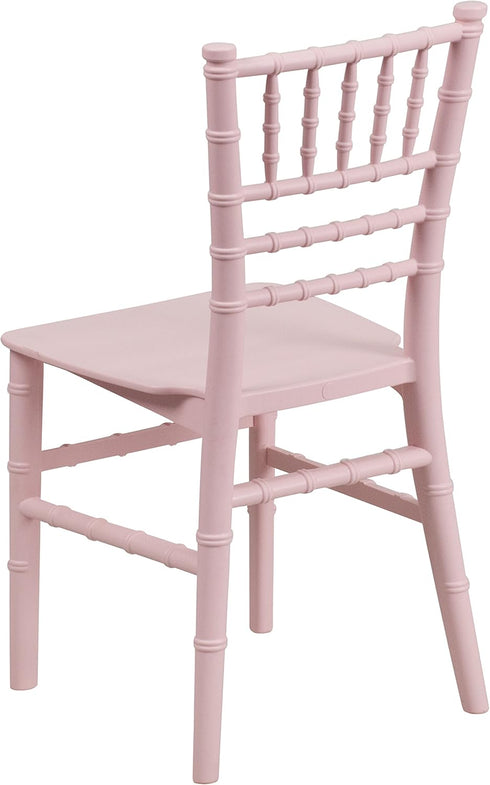 Commercial Flash Furniture Childs Pink Resin Party and Event Chiavari Chair for & Residential Use,Pink