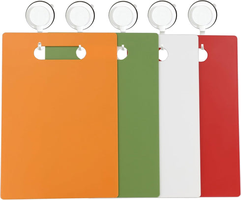 Plastic Cutting Board Set, Thin 11.8" x 7.8", Set of 4