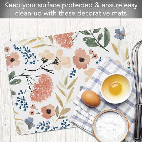 Cut N' Funnel Meadow Designer Flexible Cutting Board Mat, 15"x11.5", Made in the USA