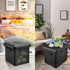 13 Inches DocSafe Storage Ottoman with Lock,Fireproof Folding Ottoman Foot Rest Stool Storage Chest with Storage Safe