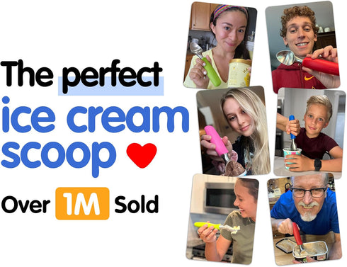 Frozen SUMO Stainless Steel Ice Cream Scoop With Ergonomic Handle - Sturdy, Dishwasher-Safe Scooper For Effortless