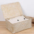 FEIALNDUO Wicker Shelf Baskets with Lid - Seagrass Storage Bins Rectangular Handwoven Basket Boxes for Home Organizer