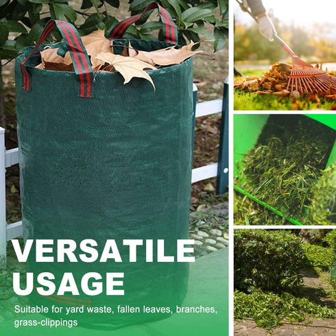 3 Packs 72 Hugeleaf Gallon Reusable Yard Waste Bags, Collapsible Leaf Bags with Reinforced Handles, Extra Large Heavy