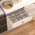 Organizer,3-Tier,Slanted Insert/Countertop included)-3Tier,1pack/White Expandable Metal Spice Drawer Seasoning Jars
