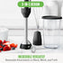 GreenLife 500-Watt Immersion Electric Handheld Stick Blender, Multi-Speed Control, with Whisk, Frother, Measuring Cup