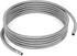 JUWO 18 FT Water Line for Refrigerator, 1/4 Inch Compression Stainless Steel Ice Maker Hose Connector for Medium
