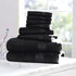 Set 8 Set 100% 2 27x54, 2 16x28 4 13x13 BOUTIQUO Black Towel - Piece Bathroom Towel - Ring Spun Cotton, Bath Towel Hand