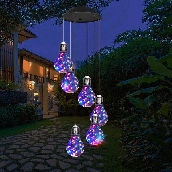 YHmall Colorful Solar Wind Chimes for Outside, Hanging Lights for Women, Grandma, Mom Birthday, Christmas Outdoor Decor