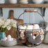 LINCOUNTRY. Countertop Chicken Wire Egg Basket for Gathering Fresh Eggs, Round Metal Egg Collecting Basket with Wooden