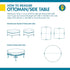 22 Inch DUCKCOVERS Essential Water-Resistant Square Patio Ottoman/Side Table Cover, Outdoor Ottoman Cover