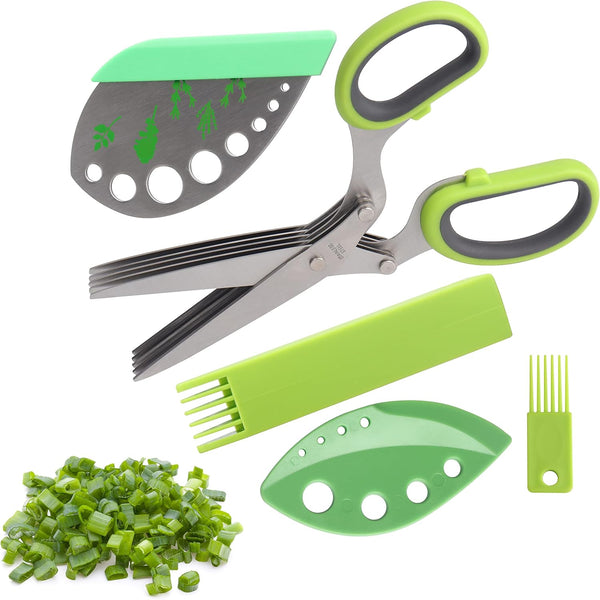 3 Packs Herb Scissors Set - 5 Blades with Herb Stripper Tools, Cool Kitchen Gadgets for Fresh Garden Herbs