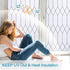 Windimiley Window Privacy Film, Moroccan Lattice Frosted Glass Clings, UV Sun Blocking, 17.5X78.7in, White