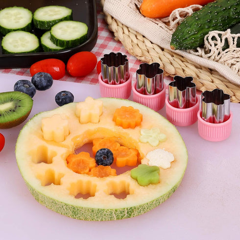 Vegetable Cutter Shapes Set, Mini Sizes Cookie Cutters Set, 24pcs for Kids Baking and Food Supplement