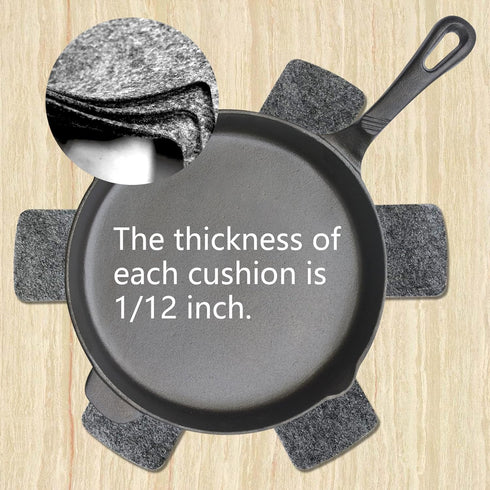Pot and Pan Protectors Set of 12, 3 Different Sizes for Stacking and Protecting Your Cookware