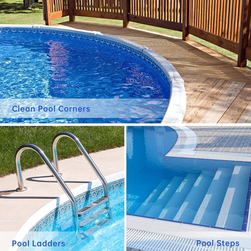 Unipool 18" Pool Brush Head | Heavy Duty Floor Brush | Stainless Steel Brush | Metal Pool Scrubber Brush | Wire