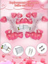 8.5FT Valentines Day Heart String Lights Plug in, Pink LED Heart Lights for Indoor Outdoor Decor, Connectable Valentine