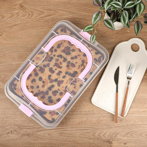 Webake 9x13 Inch Non-Stick Baking Pan with Lid and Handle, 2-Piece Set for Cake Transport & Serve