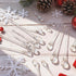 32 OuMuaMua Pcs Glass Raindrop Christmas Ornaments Crystal Teardrop Hanging Ornaments Clear Chandelier Drop Pendant