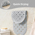 31x14 Inch, Rubber Bathtub Mat Shower Mat Non-Slip, Bath Tub Floor Mat with Suction Cups and Drainage Holes, Grey