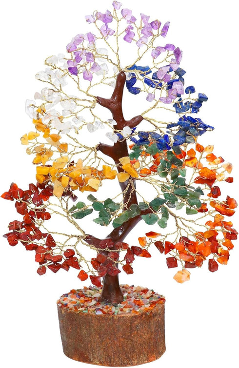 Seven Chakra Crystal Tree, Birthday Gifts for Women, Healing Crystal Tree of Life, Home Decor Gift for Mom