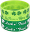 Moon Boat 74PCS St. Patrick's Day Shamrock Rubber Wristbands Bracelets - Party
