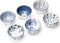 Japanese Rice Bowls Set of 6, Vintage Blue White Porcelain Cereal Bowls, Stackable, Microwaveable & Oven Safe