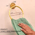 Indian Shelf Premium Boho Brass Towel Ring, Antique Gold Hand Towel Holder for Bathroom Accessories
