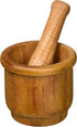 Uniware Heavy Duty Wood Mortar and Pestle, 4" x 4.5"
