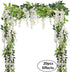DearHouse 4Pcs Artificial Wisteria Garland, 6.6Ft/Piece Silk Hanging Flower Vine for Home Garden Outdoor Wedding Decor