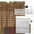 VHC Brands Cedar Ridge Bordered Window Treatment Curtain, Valance 16x60, Cedar Green Patchwork