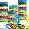 Skylety 24 Pack Race Car Party Favors, Race Car Silicone Bracelets, Racing Checkered Flag Wristbands for Birthday Party