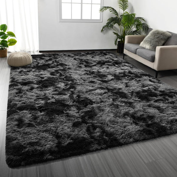 Deerhoo Large Shag Area Rugs 5 x 8, Tie-Dyed Plush Fuzzy Rugs