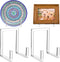 2 Pcs Clear Acrylic Easel Stand for Display, 8 Inch Plate Holder, Bowl Stands, Vinyl Record Storage, Decorative Photo