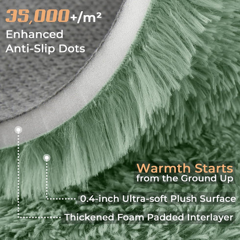 5x7 5 7 OPPODREAM Sage Green Rugs for Bedroom, Ultra-Soft Fluffy Area Rugs for Living Room, x Shag Carpet for Nursery