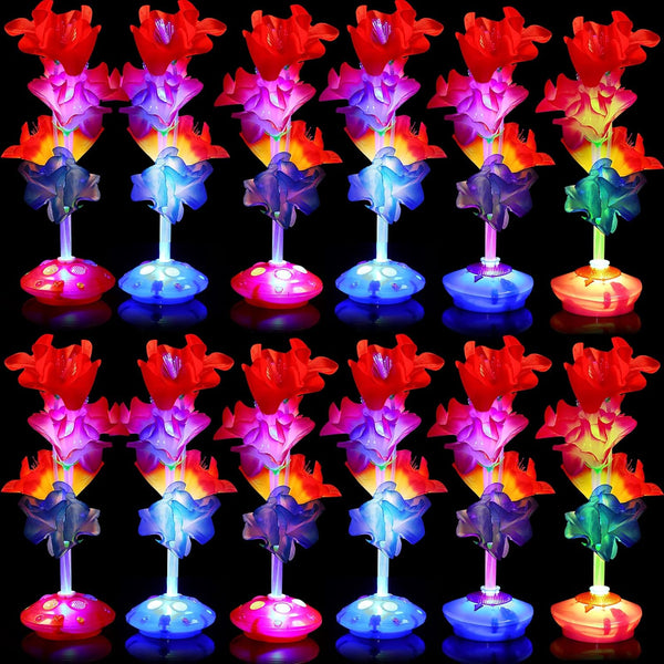 Canlierr 12 Pcs Luau Party Decorations Optic LED Fiber Flower Centerpieces Table