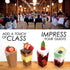 DLux 50 x 3 oz Mini Dessert Cups with Spoons, Clear Plastic Parfait Appetizer Cup with Recipe Ebook